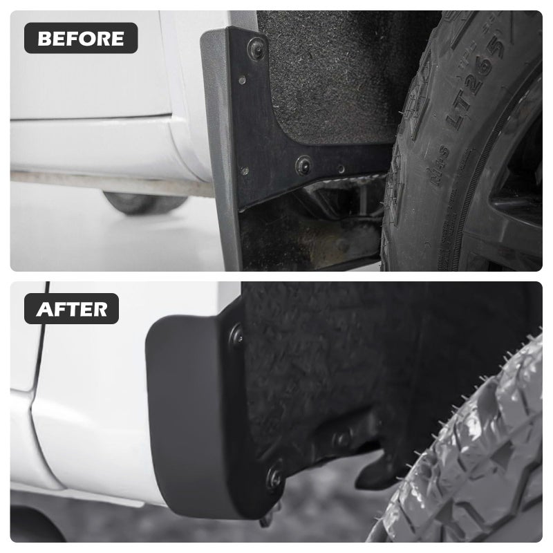 TECHPICCO Mud Flap Remove مناسب لـ Chevy Silverado 2019-2025، واقيات الطين Mudflaps محذوفة متوافقة مع ملحقات شيفروليه سيلفرادو 1500 2019-2025 - Image 4